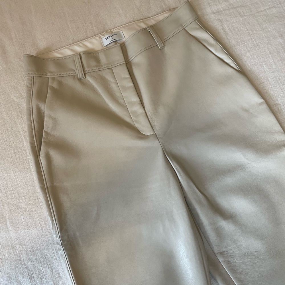 Aritzia Babaton Command Crop Vegan Leather Pant